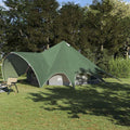 vidaXL Teepee Zelt für 9 Personen Grün und Grau 502 x 502 x 297 cm