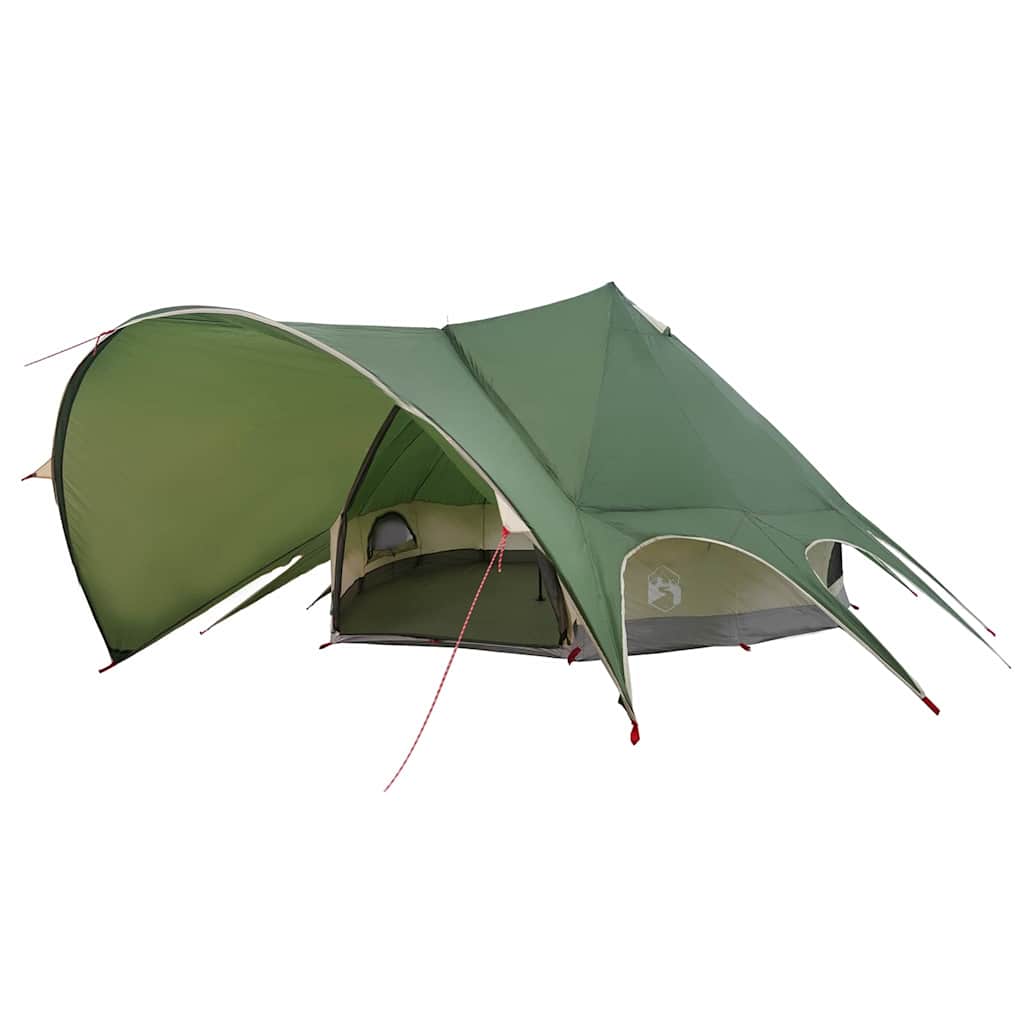 vidaXL Teepee Zelt für 9 Personen Grün und Grau 502 x 502 x 297 cm