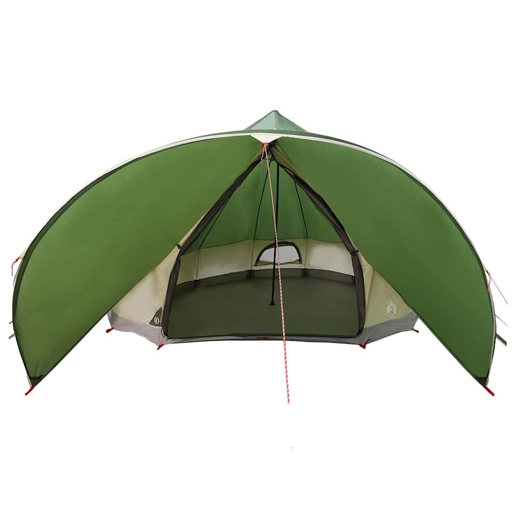 vidaXL Teepee Zelt für 9 Personen Grün und Grau 502 x 502 x 297 cm