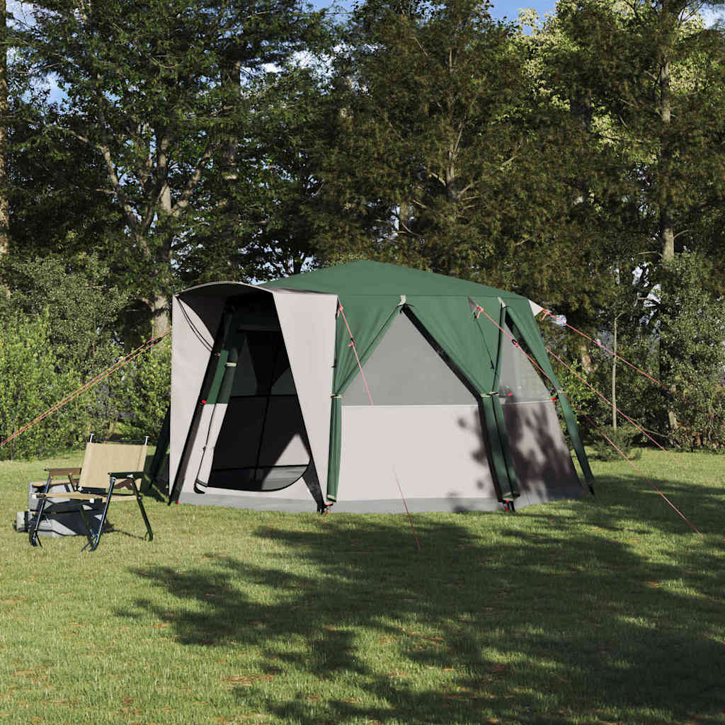 vidaXL Zelt für 6 Personen mit Dach Grün 425 x 396 x 222 cm