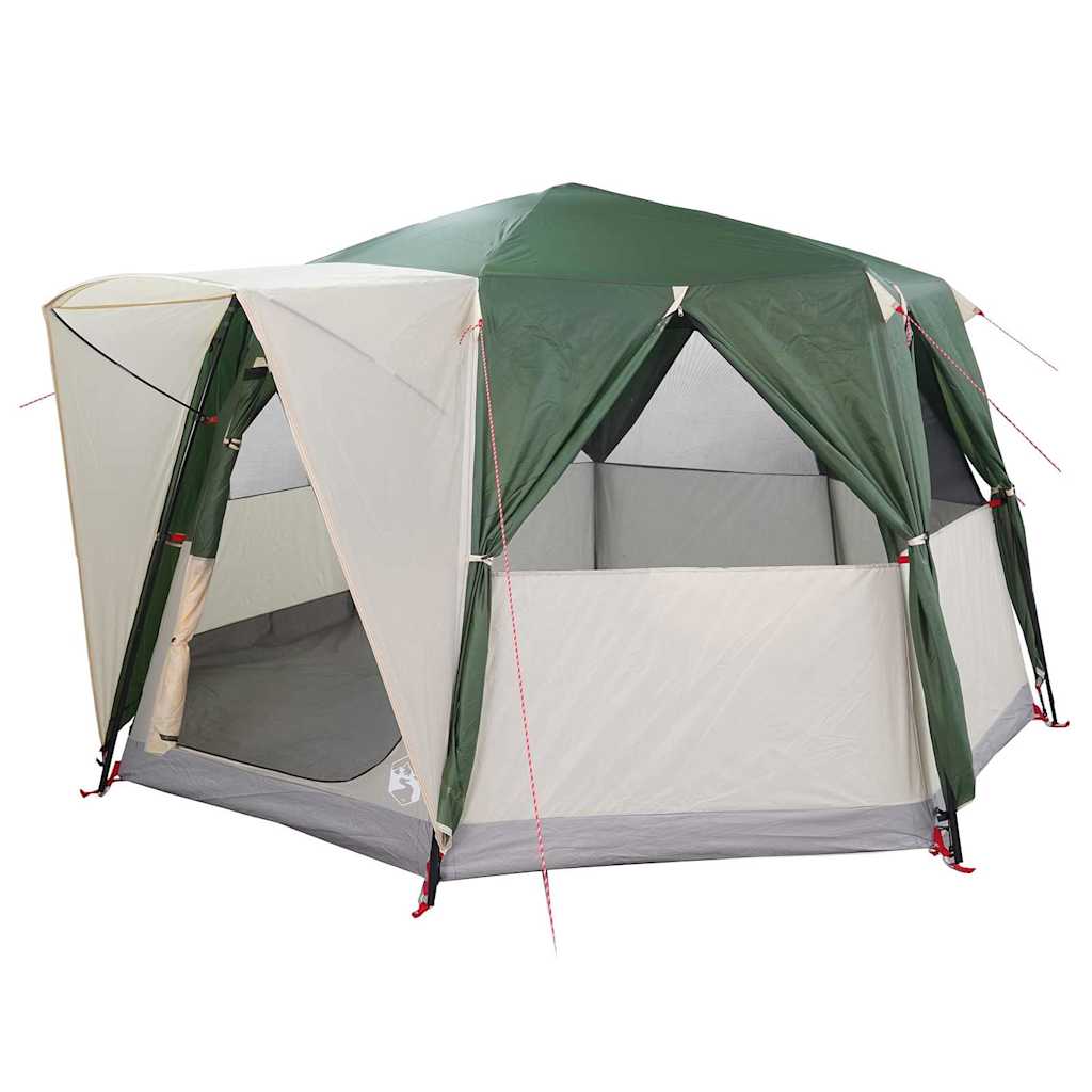 vidaXL Zelt für 6 Personen mit Dach Grün 425 x 396 x 222 cm