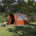 vidaXL Zelt für 6 Personen mit Dach Grau und Orange 425 x 396 x 222 cm