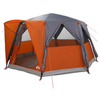 vidaXL Zelt für 6 Personen mit Dach Grau und Orange 425 x 396 x 222 cm