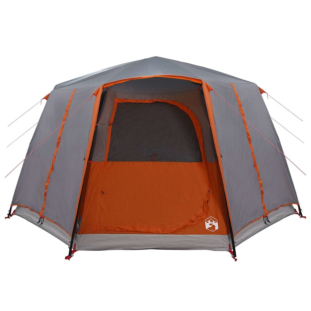 vidaXL Zelt für 6 Personen mit Dach Grau und Orange 425 x 396 x 222 cm