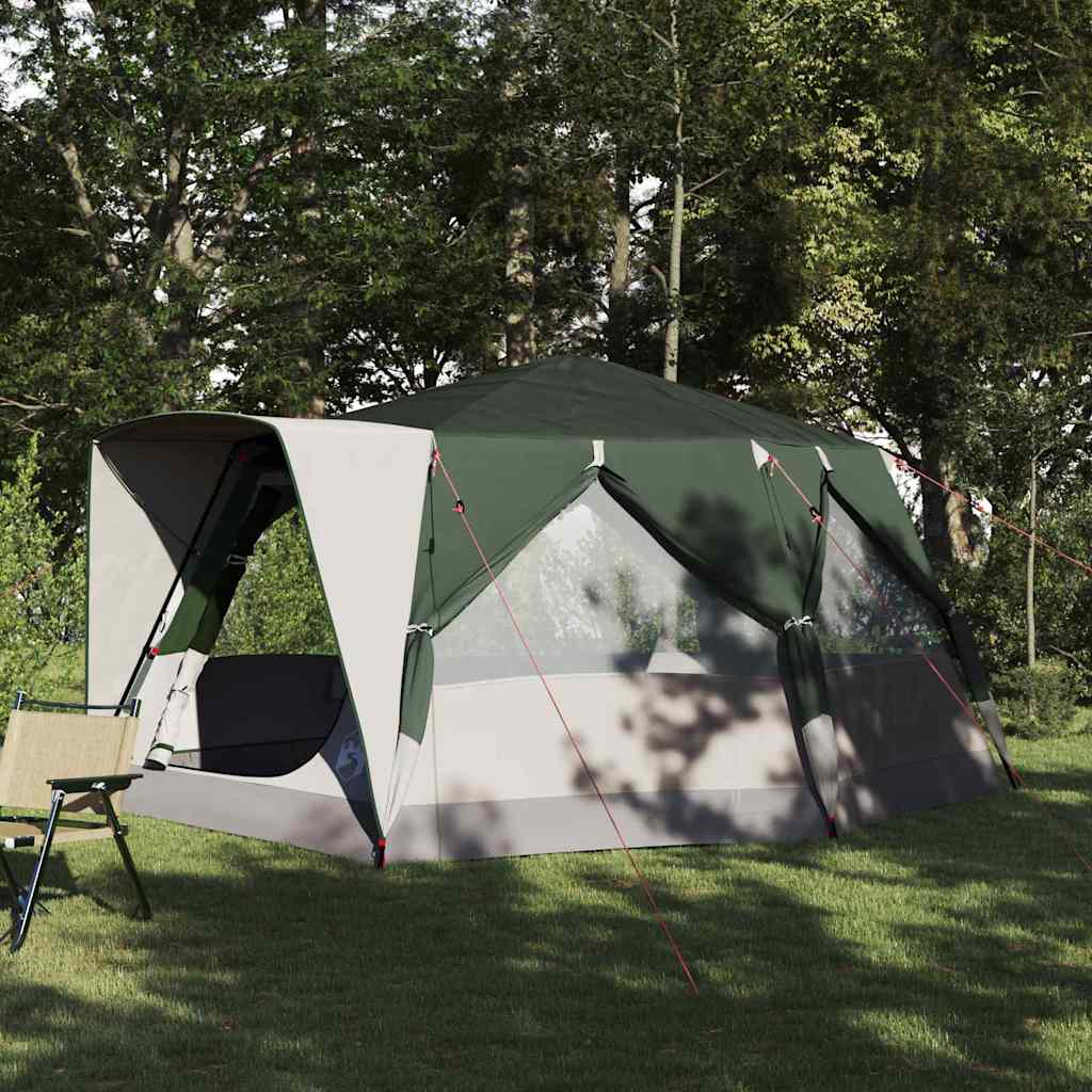 vidaXL Kabinenzelt für 7 Personen mit Dach Grün 400 x 350 x 212 cm