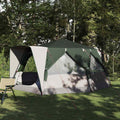 vidaXL Kabinenzelt für 7 Personen mit Dach Grün 400 x 350 x 212 cm