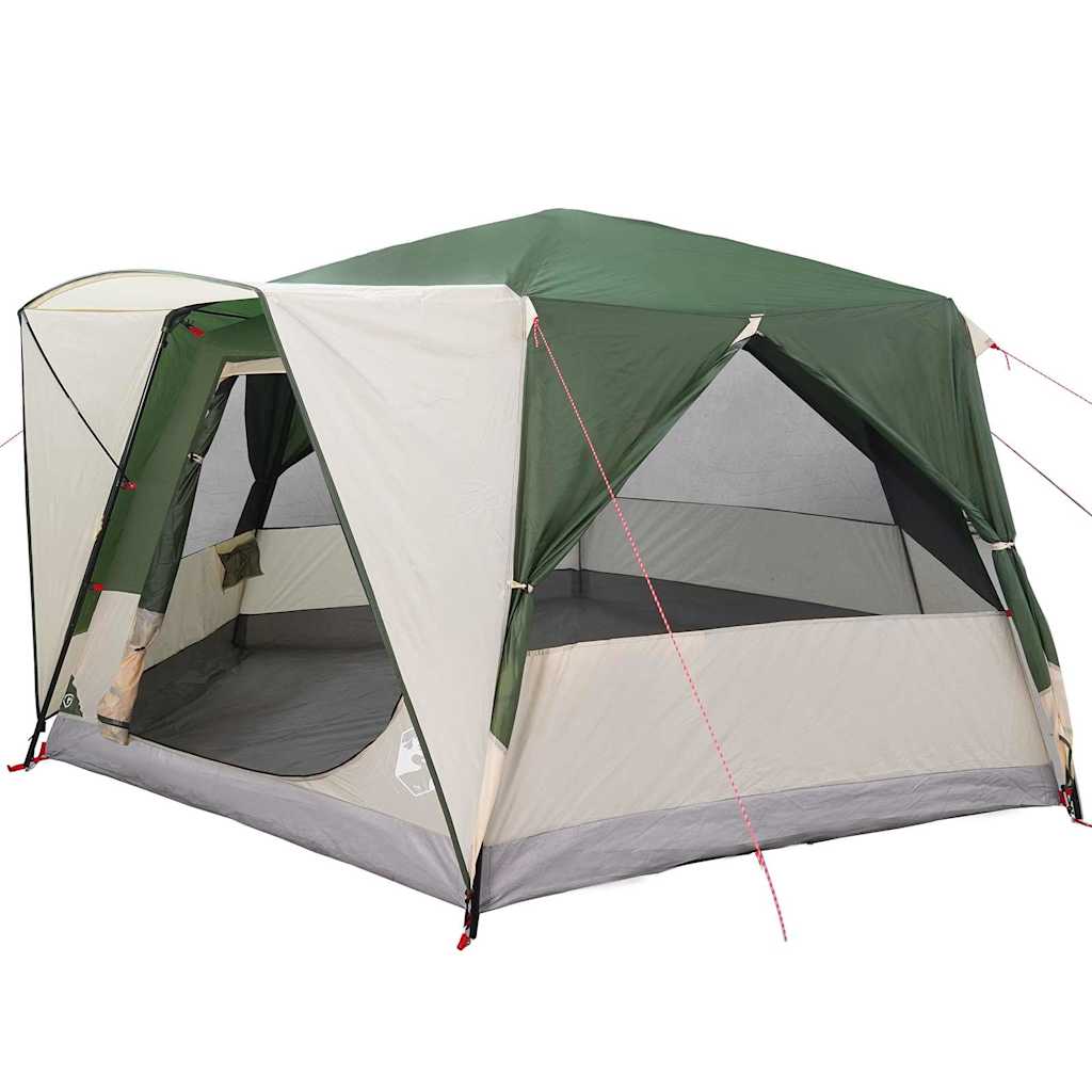 vidaXL Kabinenzelt für 7 Personen mit Dach Grün 400 x 350 x 212 cm