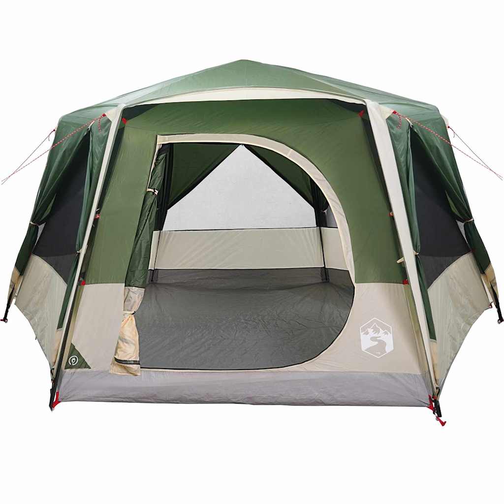 vidaXL Kabinenzelt für 7 Personen mit Dach Grün 400 x 350 x 212 cm