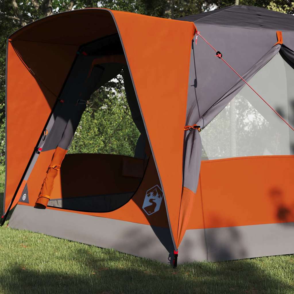 vidaXL Kabinenzelt für 7 Personen Grau und Orange 400 x 350 x 212 cm
