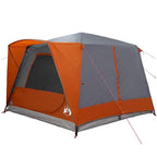 vidaXL Kabinenzelt für 7 Personen Grau und Orange 400 x 350 x 212 cm