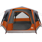 vidaXL Kabinenzelt für 7 Personen Grau und Orange 400 x 350 x 212 cm