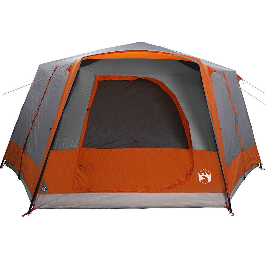 vidaXL Kabinenzelt für 7 Personen Grau und Orange 400 x 350 x 212 cm
