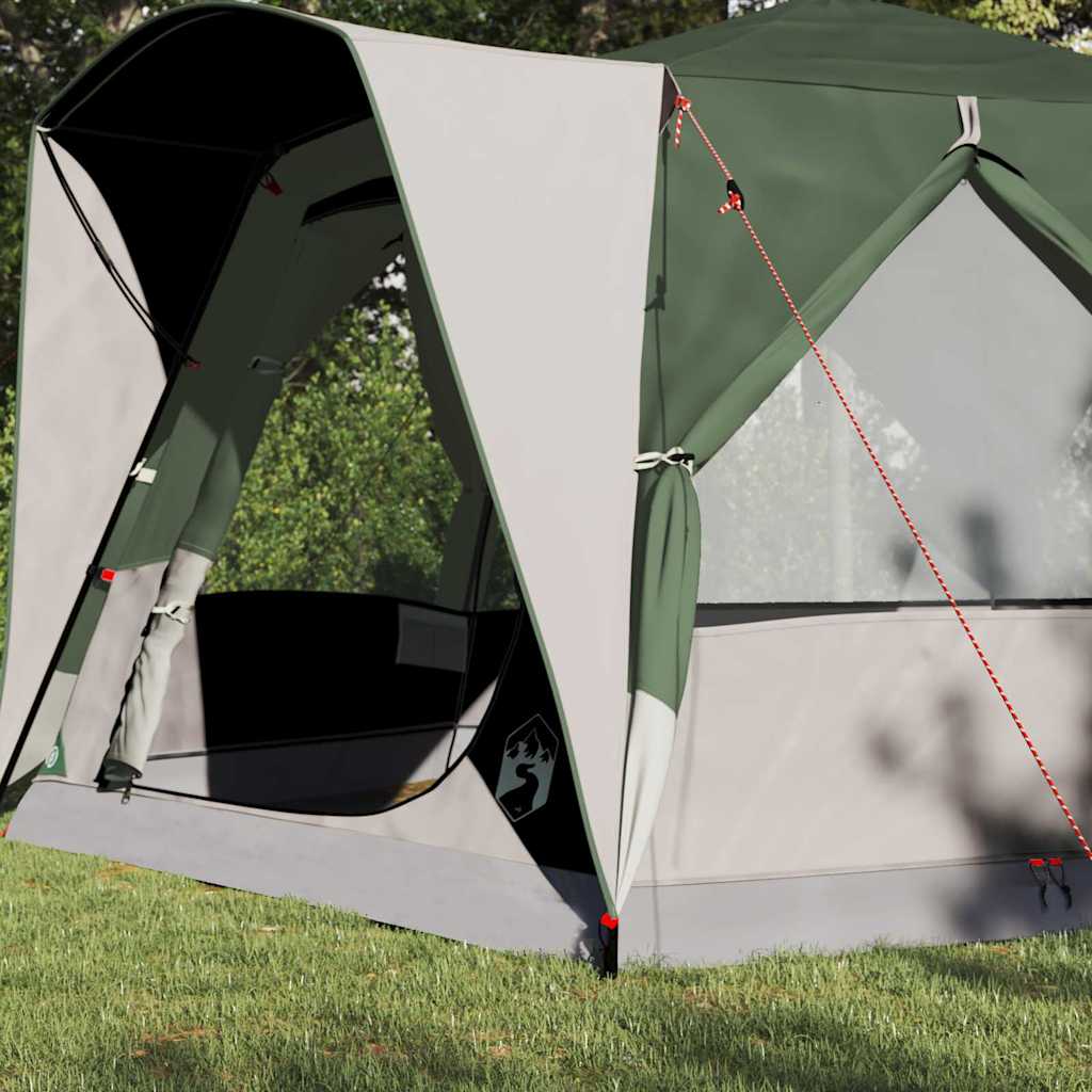 vidaXL Kabinenzelt für 5 Personen Grün und Weiß 333 x 317 x 194 cm