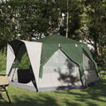vidaXL Kabinenzelt für 5 Personen Grün und Weiß 333 x 317 x 194 cm