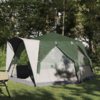 vidaXL Kabinenzelt für 5 Personen Grün und Weiß 333 x 317 x 194 cm