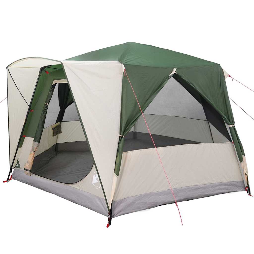 vidaXL Kabinenzelt für 5 Personen Grün und Weiß 333 x 317 x 194 cm