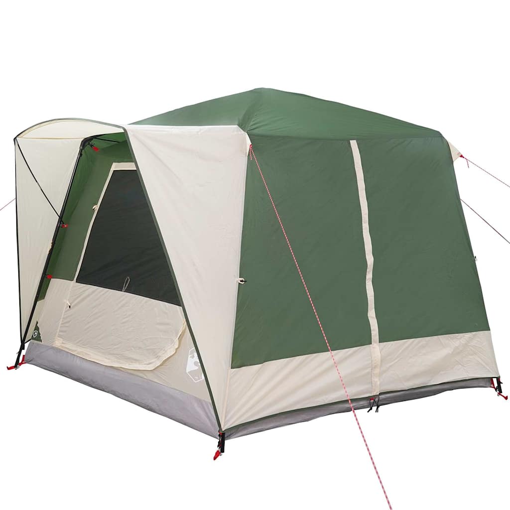 vidaXL Kabinenzelt für 5 Personen Grün und Weiß 333 x 317 x 194 cm