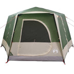 vidaXL Kabinenzelt für 5 Personen Grün und Weiß 333 x 317 x 194 cm