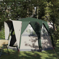 vidaXL Cabin Zelt 3-Personen mit Dach Grün und Weiß 320 x 320 x 203 cm