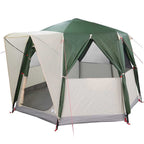 vidaXL Cabin Zelt 3-Personen mit Dach Grün und Weiß 320 x 320 x 203 cm