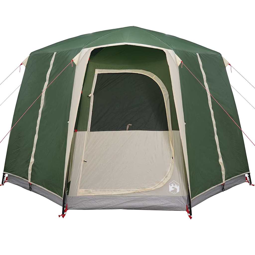vidaXL Cabin Zelt 3-Personen mit Dach Grün und Weiß 320 x 320 x 203 cm
