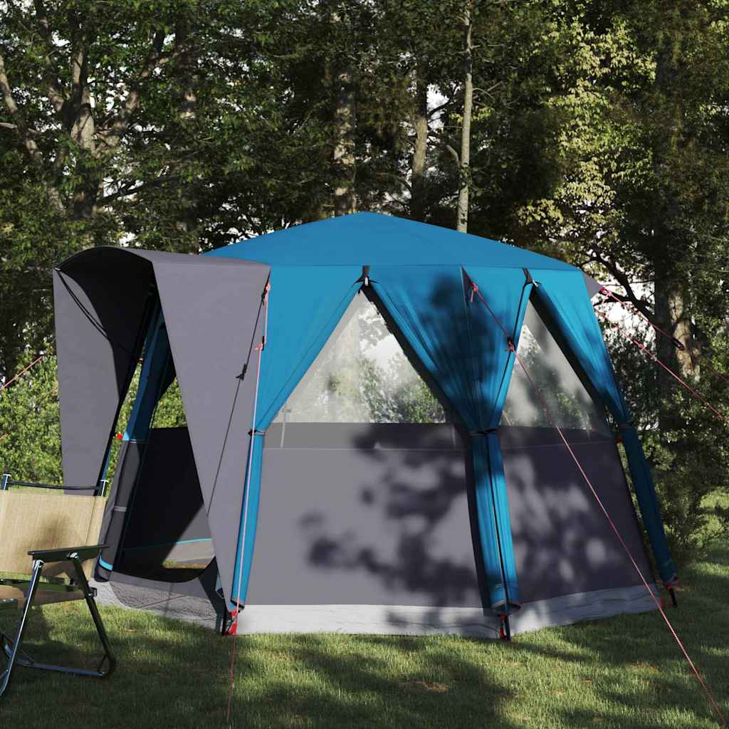 vidaXL Cabin Zelt 3-Personen mit Dach Grün und Weiß 320 x 320 x 203 cm