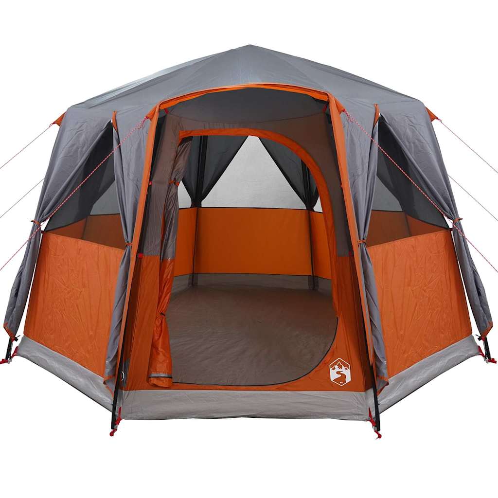 vidaXL Cabin Zelt 3-Personen Grau und Orange 320 x 320 x 203 cm