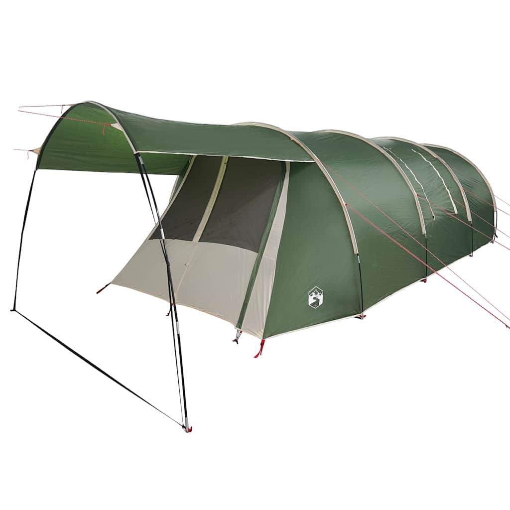 vidaXL Tunnelzelt 4-Personen mit Dach Grün und Weiß 740 x 370 x 220 cm