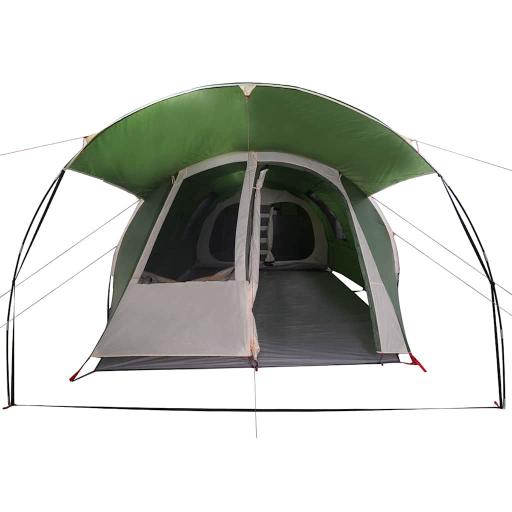 vidaXL Tunnelzelt 4-Personen mit Dach Grün und Weiß 740 x 370 x 220 cm