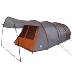 vidaXL Tunnelzelt 4-Personen Grau und Orange 740 x 370 x 220 cm