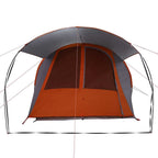 vidaXL Tunnelzelt 4-Personen Grau und Orange 740 x 370 x 220 cm