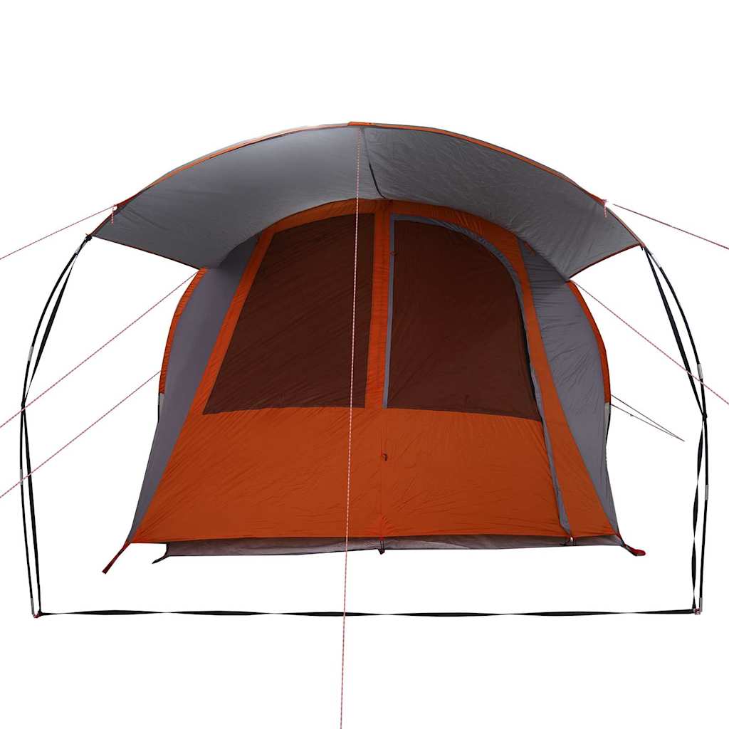 vidaXL Tunnelzelt 4-Personen Grau und Orange 740 x 370 x 220 cm