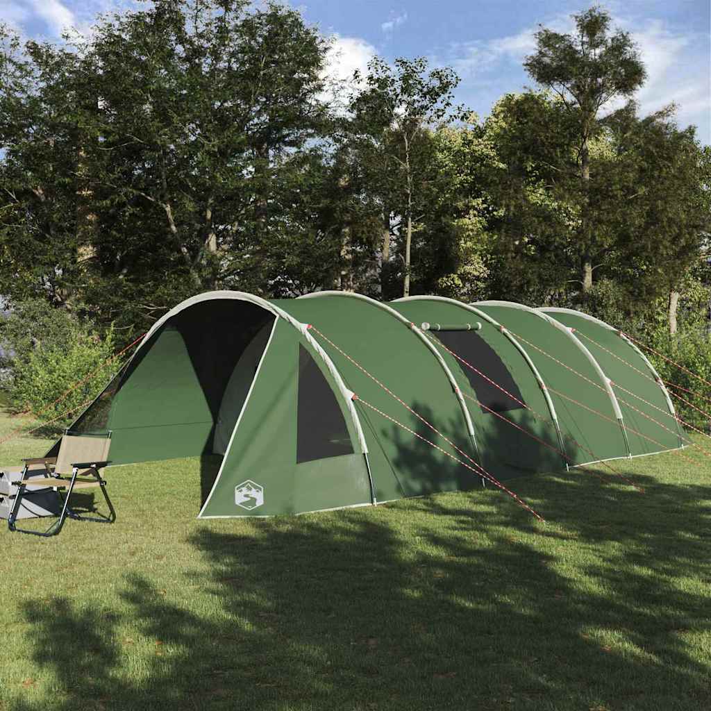 vidaXL Tunnelzelt für 6 Personen Grün und Weiß 890 x 470 x 220 cm