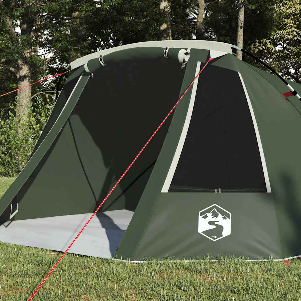 vidaXL Tunnelzelt für 3 Personen Grün und Weiß 328 x 228 x 115 cm
