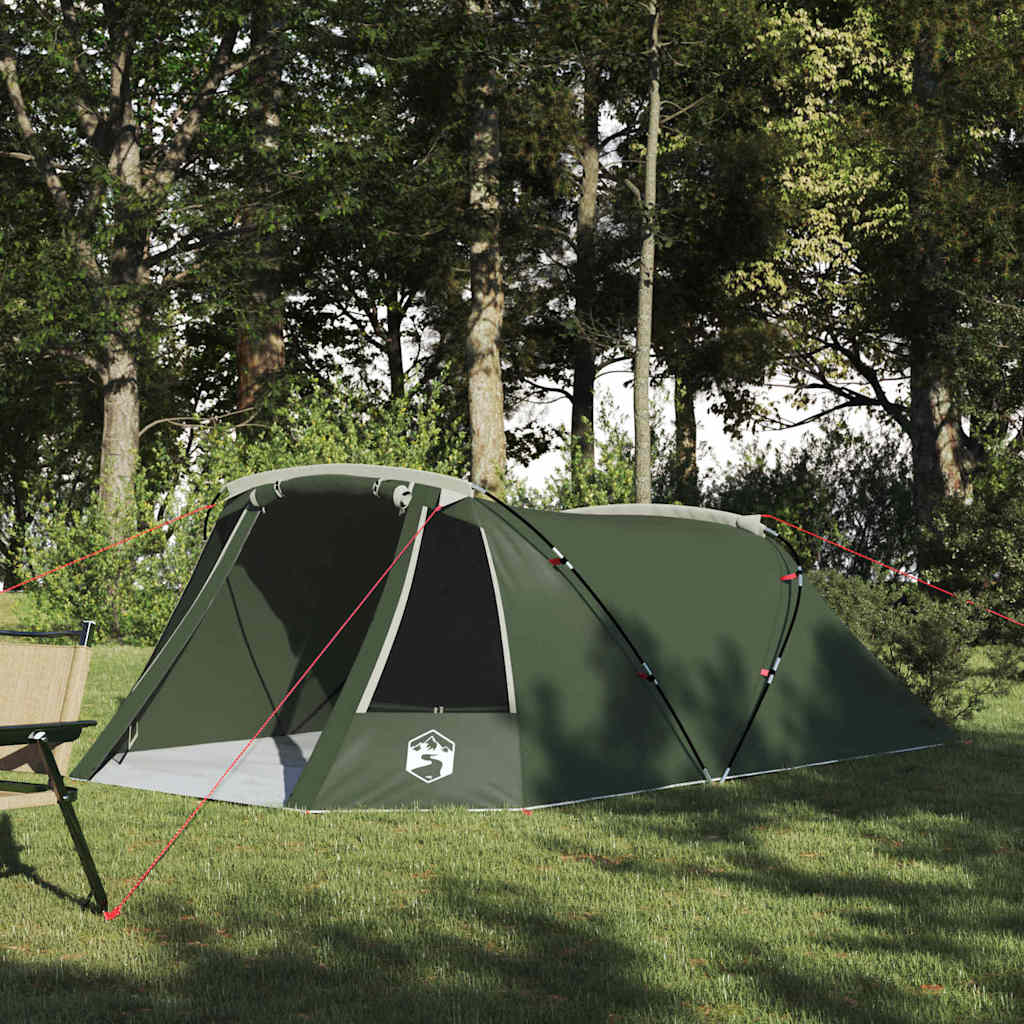 vidaXL Tunnelzelt für 3 Personen Grün und Weiß 328 x 228 x 115 cm