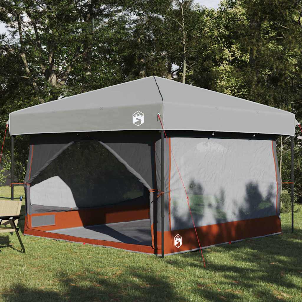 vidaXL Innertelt 7-Personen Grau und Orange 300 x 300 x 250 cm