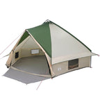 vidaXL Teepee Zelt für 10 Personen Grün und Weiß 567 x 470 x 242 cm