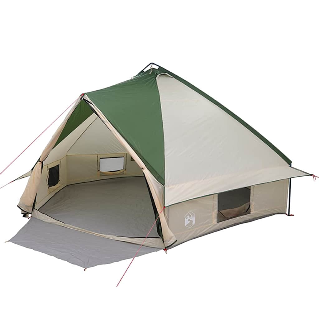 vidaXL Teepee Zelt für 10 Personen Grün und Weiß 567 x 470 x 242 cm