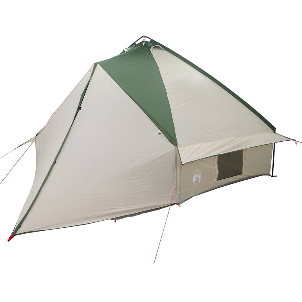 vidaXL Teepee Zelt für 10 Personen Grün und Weiß 567 x 470 x 242 cm
