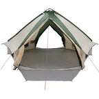 vidaXL Teepee Zelt für 10 Personen Grün und Weiß 567 x 470 x 242 cm