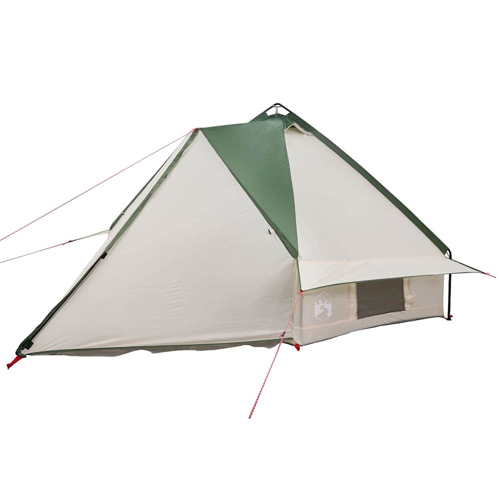 vidaXL Teepee Zelt für 6 Personen Grün und Weiß 431 x 366 x 185 cm