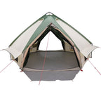 vidaXL Teepee Zelt für 6 Personen Grün und Weiß 431 x 366 x 185 cm