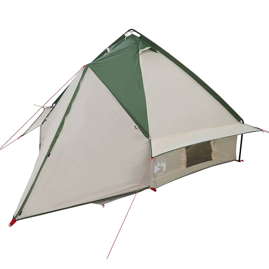 vidaXL Teepee Zelt für 4 Personen Grün und Grau 388 x 320 x 169 cm