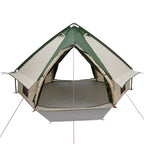 vidaXL Teepee Zelt für 4 Personen Grün und Grau 388 x 320 x 169 cm