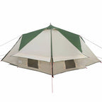 vidaXL Teepee Zelt für 4 Personen Grün und Grau 388 x 320 x 169 cm