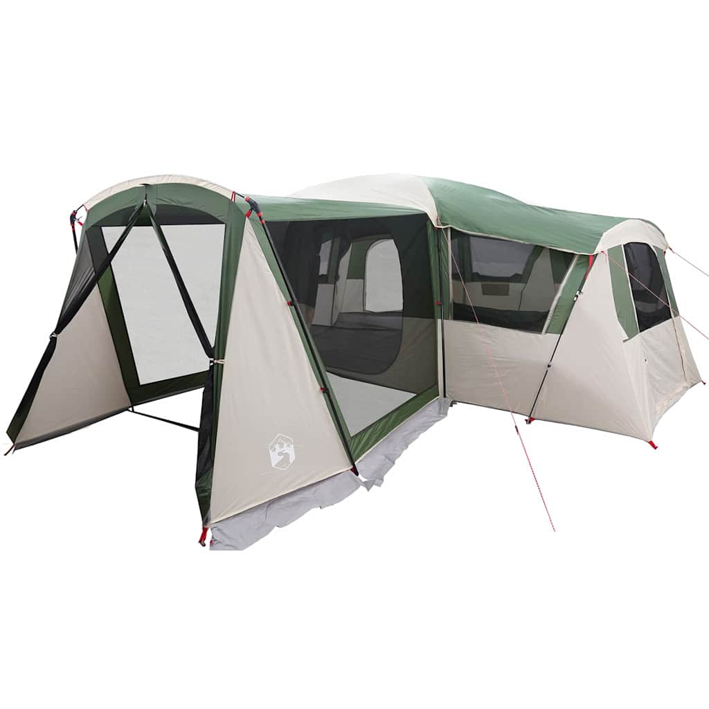 vidaXL Familienzelt für 20 Personen Grün und Weiß 745 x 700 x 217 cm