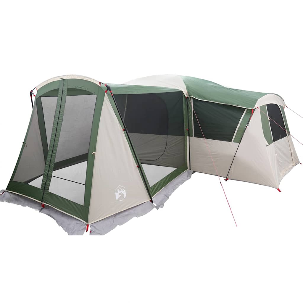 vidaXL Familienzelt für 20 Personen Grün und Weiß 745 x 700 x 217 cm