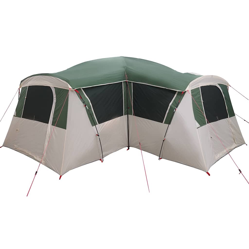 vidaXL Familienzelt für 20 Personen Grün und Weiß 745 x 700 x 217 cm