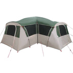vidaXL Familienzelt für 20 Personen Grün und Weiß 745 x 700 x 217 cm