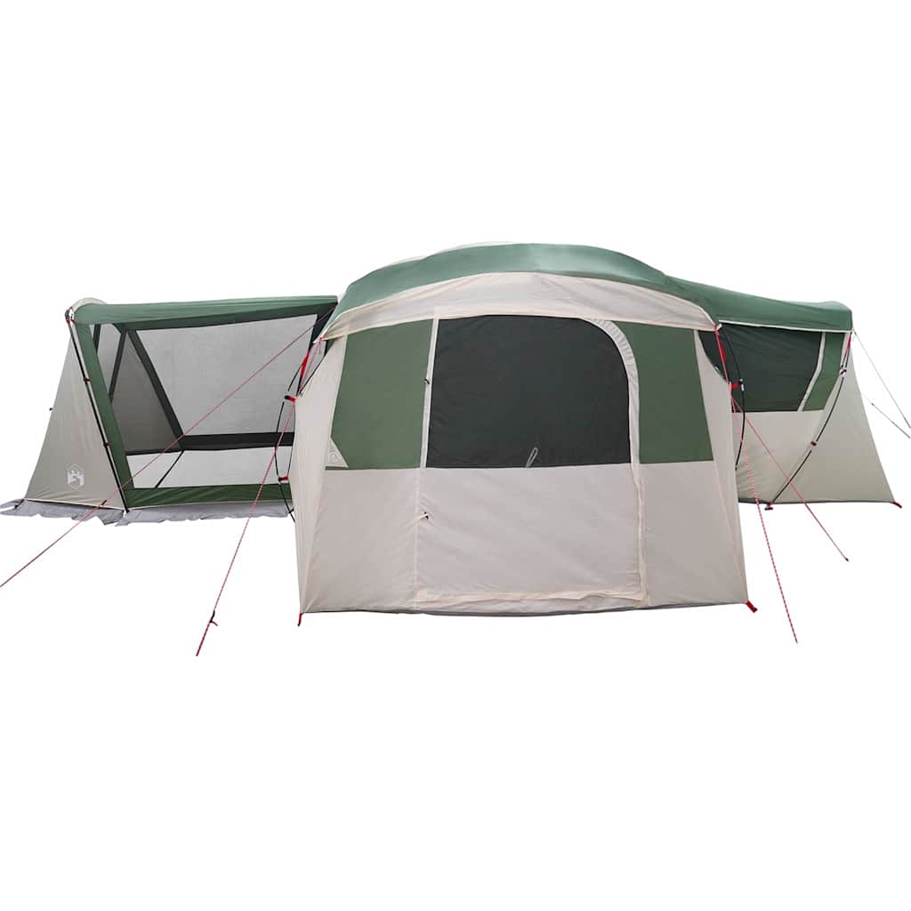 vidaXL Familienzelt für 20 Personen Grün und Weiß 745 x 700 x 217 cm